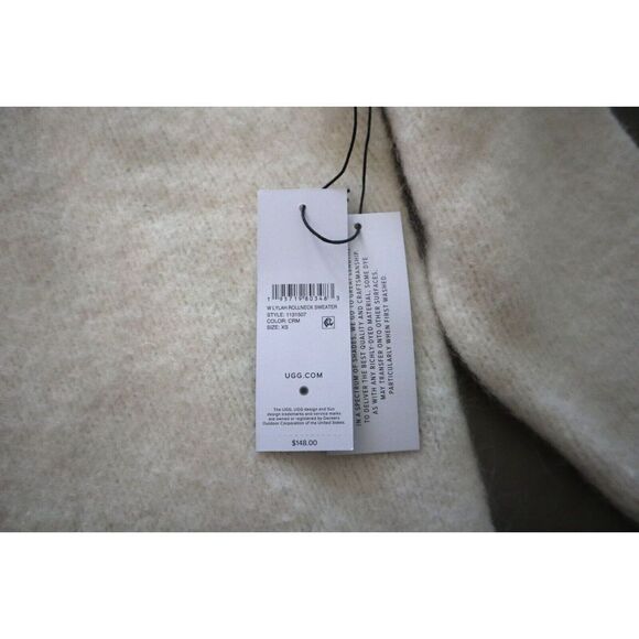 UGG 1131507 101 Womens Sz XS Cream/Beige Lylah Roll Neck Wool Blend Sweater - Picture 10 of 10